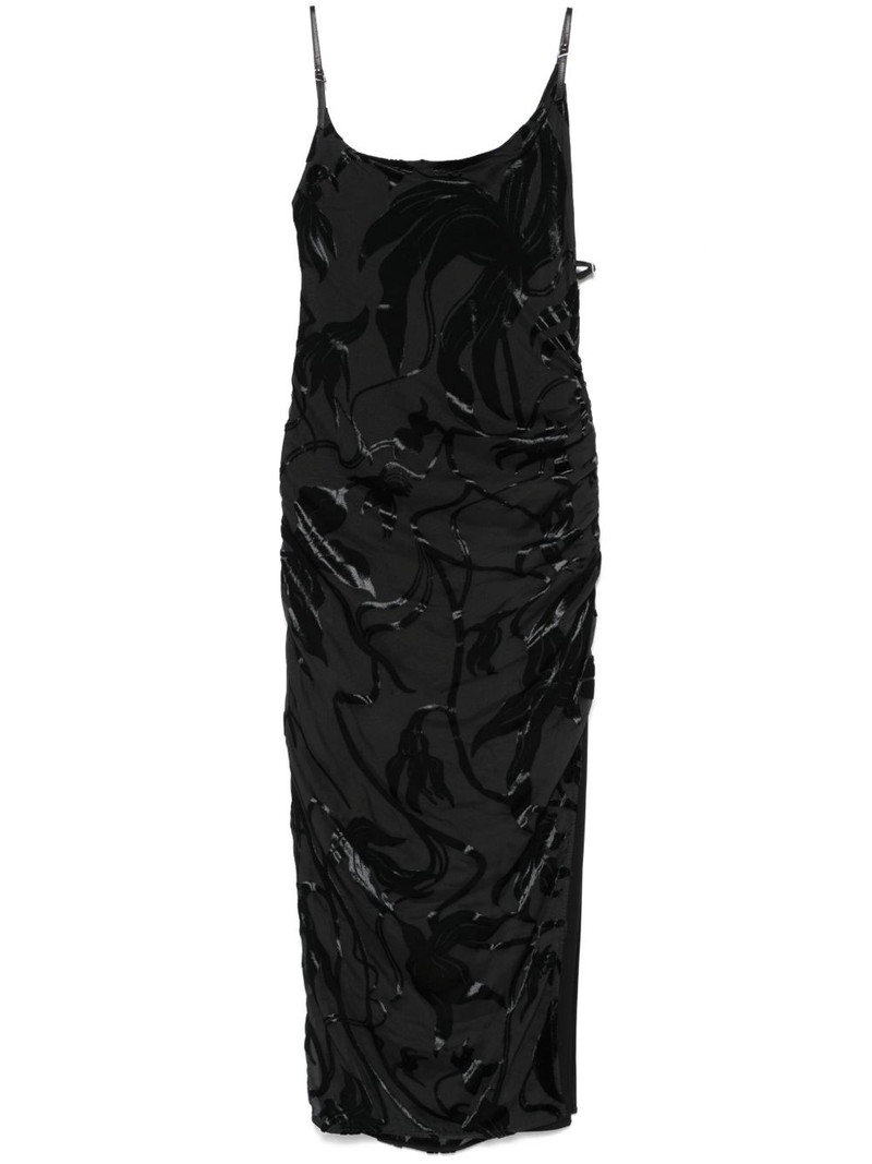 flocked midi dress 1