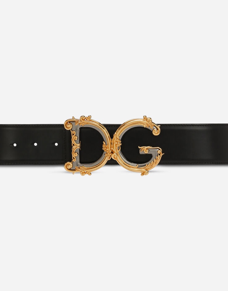 Calfskin belt with logo - 2