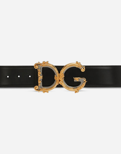 Dolce & Gabbana Calfskin belt with logo outlook
