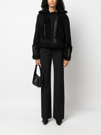 TOM FORD shearling zip-up leather jacket outlook
