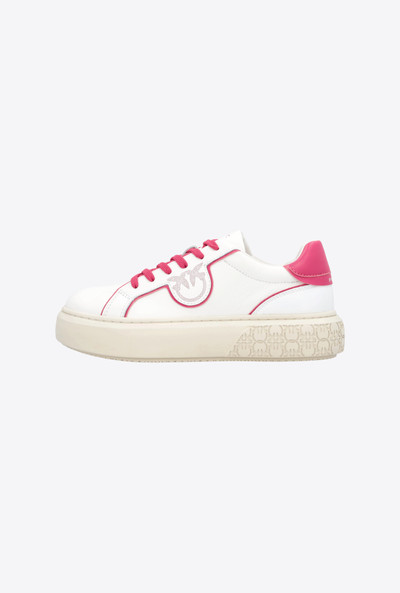PINKO LEATHER SNEAKERS WITH CONTRASTING DETAILS outlook