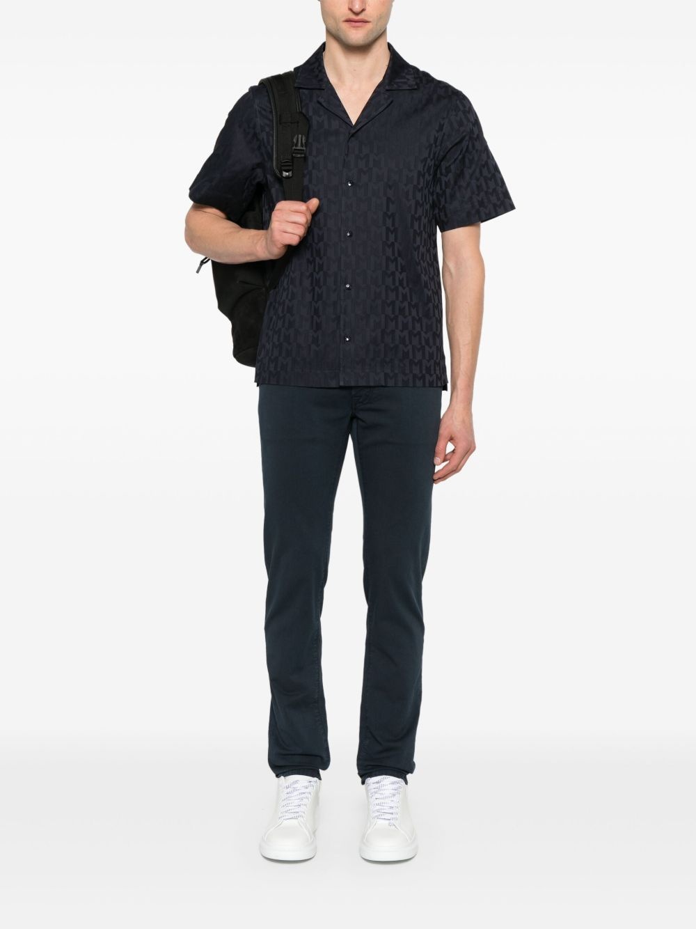 monogram-jacquard shirt - 2