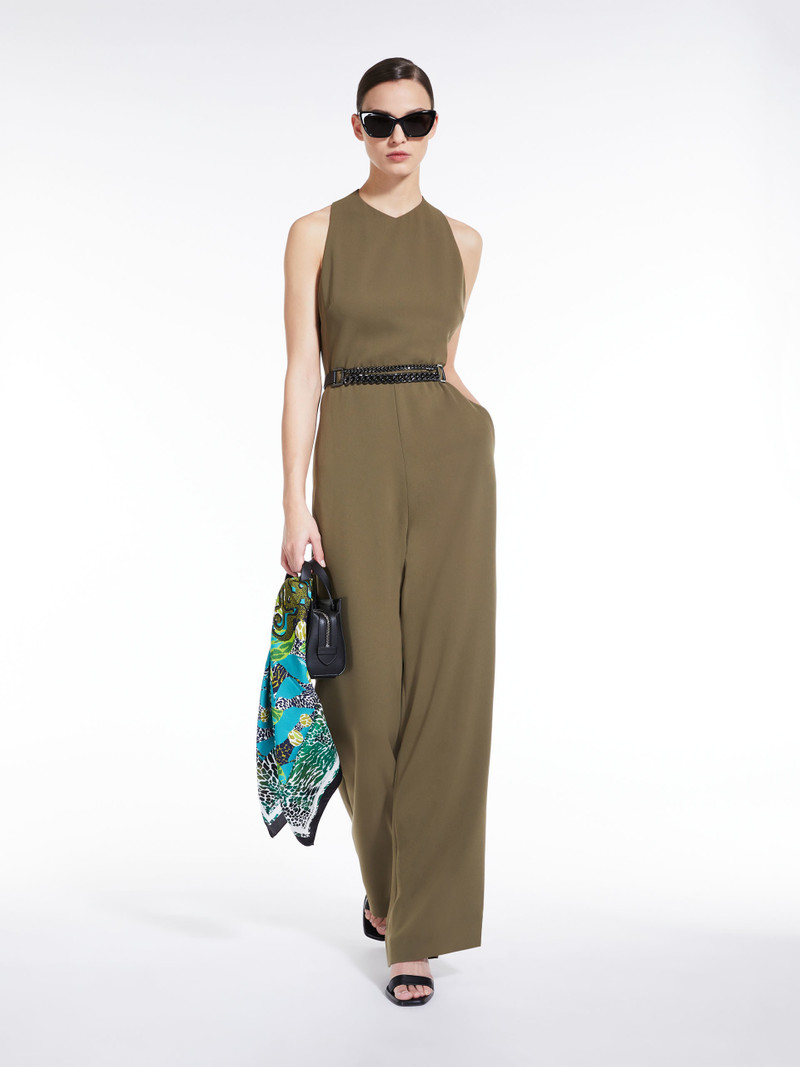 Max Mara ALFA Wide leg cady jumpsuit outlook