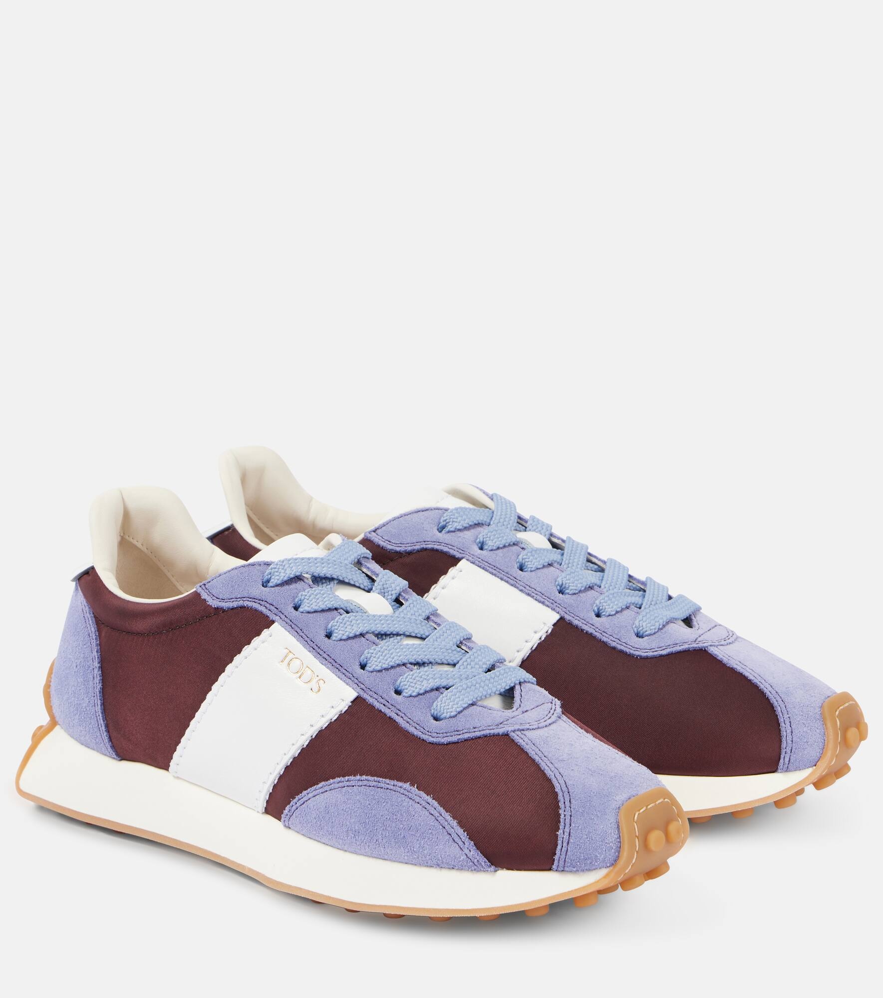 T Vintage suede-trimmed sneakers - 1