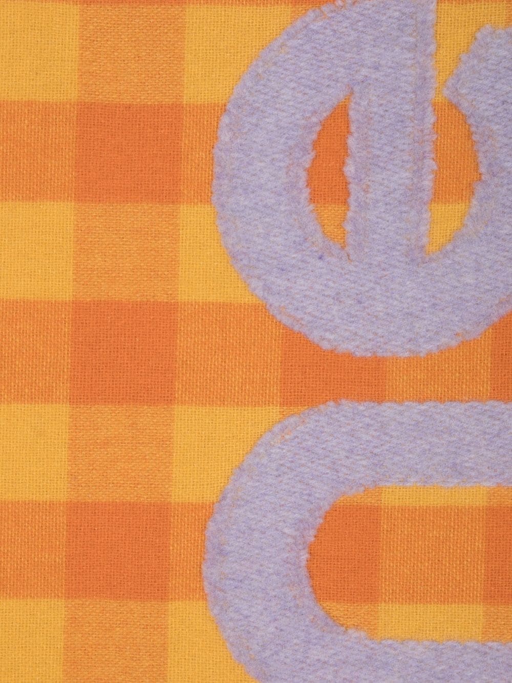 check-pattern wool scarf - 2
