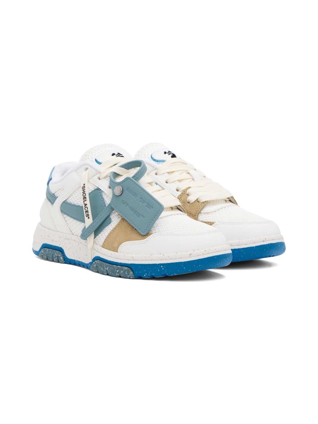 White & Blue Out Of Office Sneakers - 4