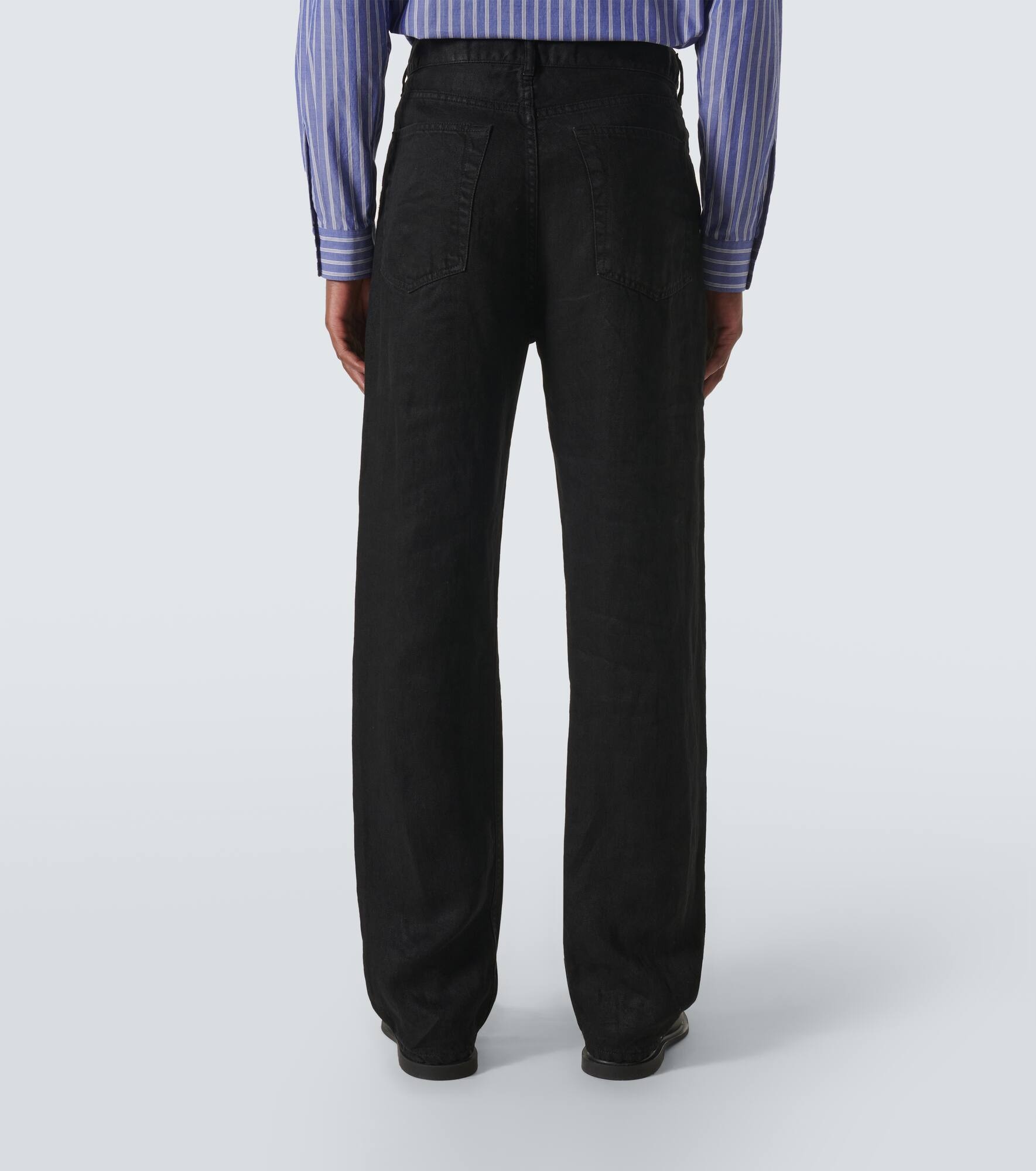 Hartley mid-rise linen straight jeans - 4