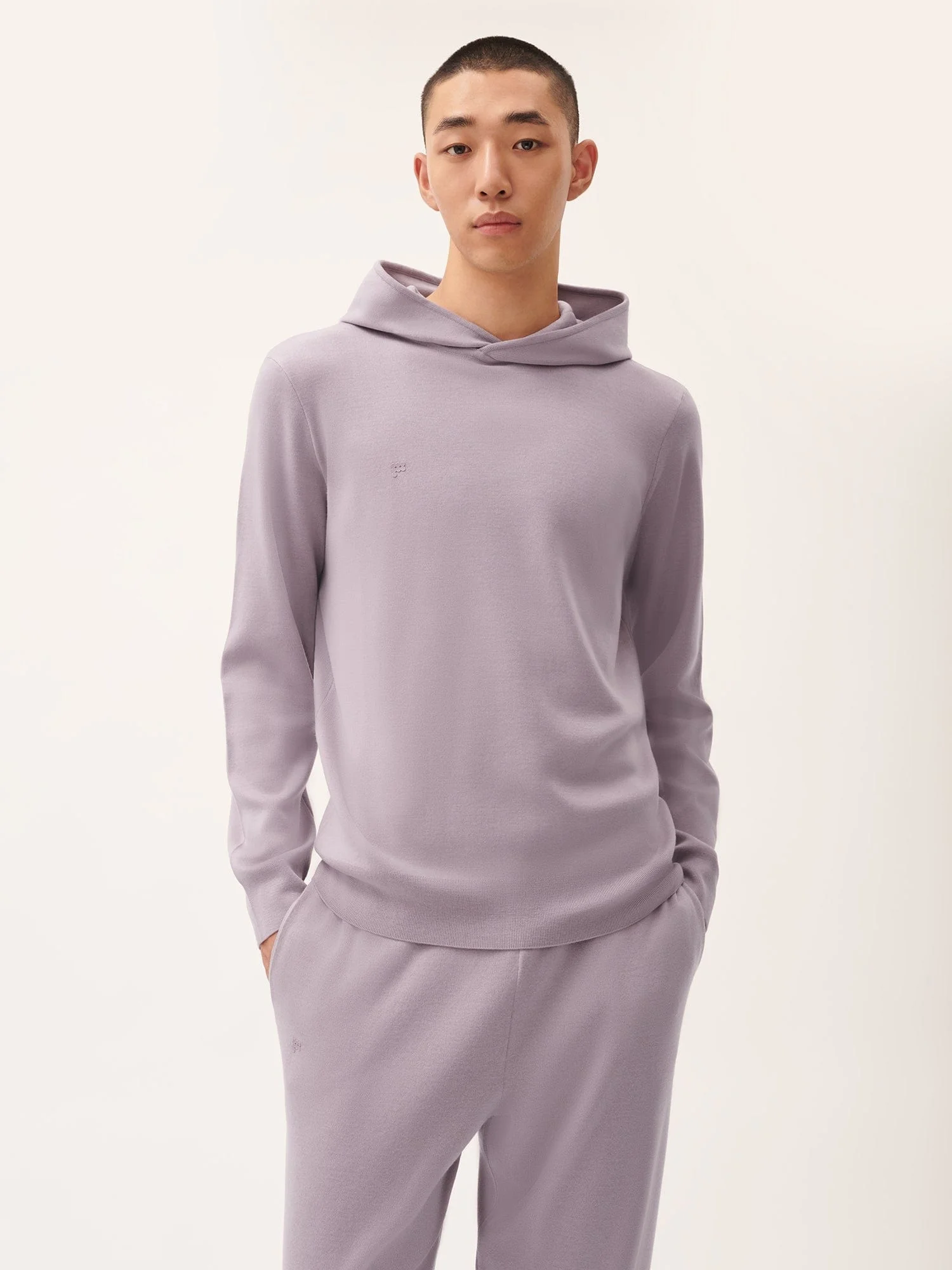 Mens DNA Regenerative Merino Wool Hoodie - Raisin Purple - 1