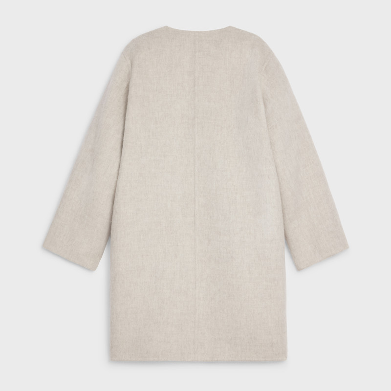 CELINE coat with pure collar in BRUSHED llama outlook
