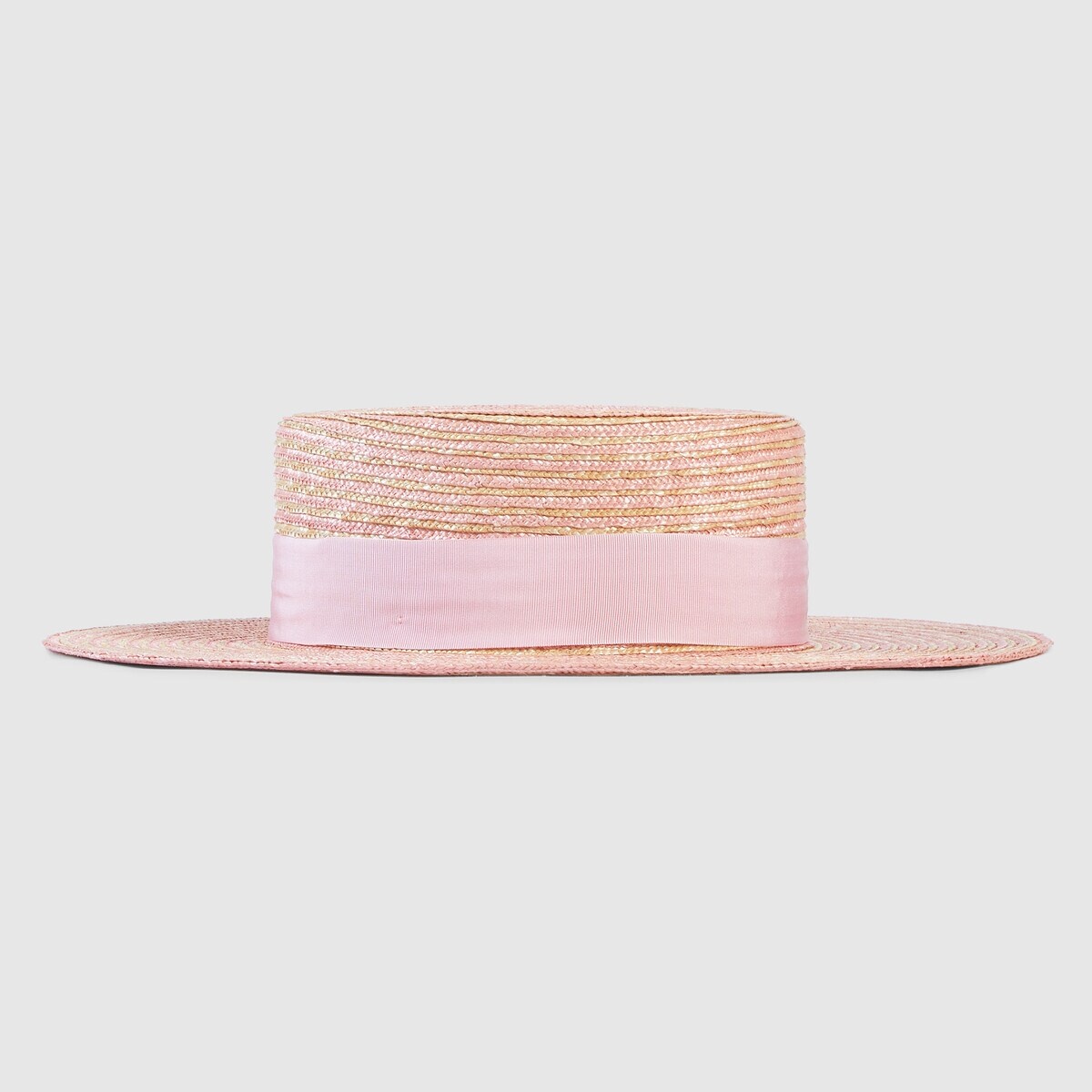 Striped raffia wide-brimmed hat - 2