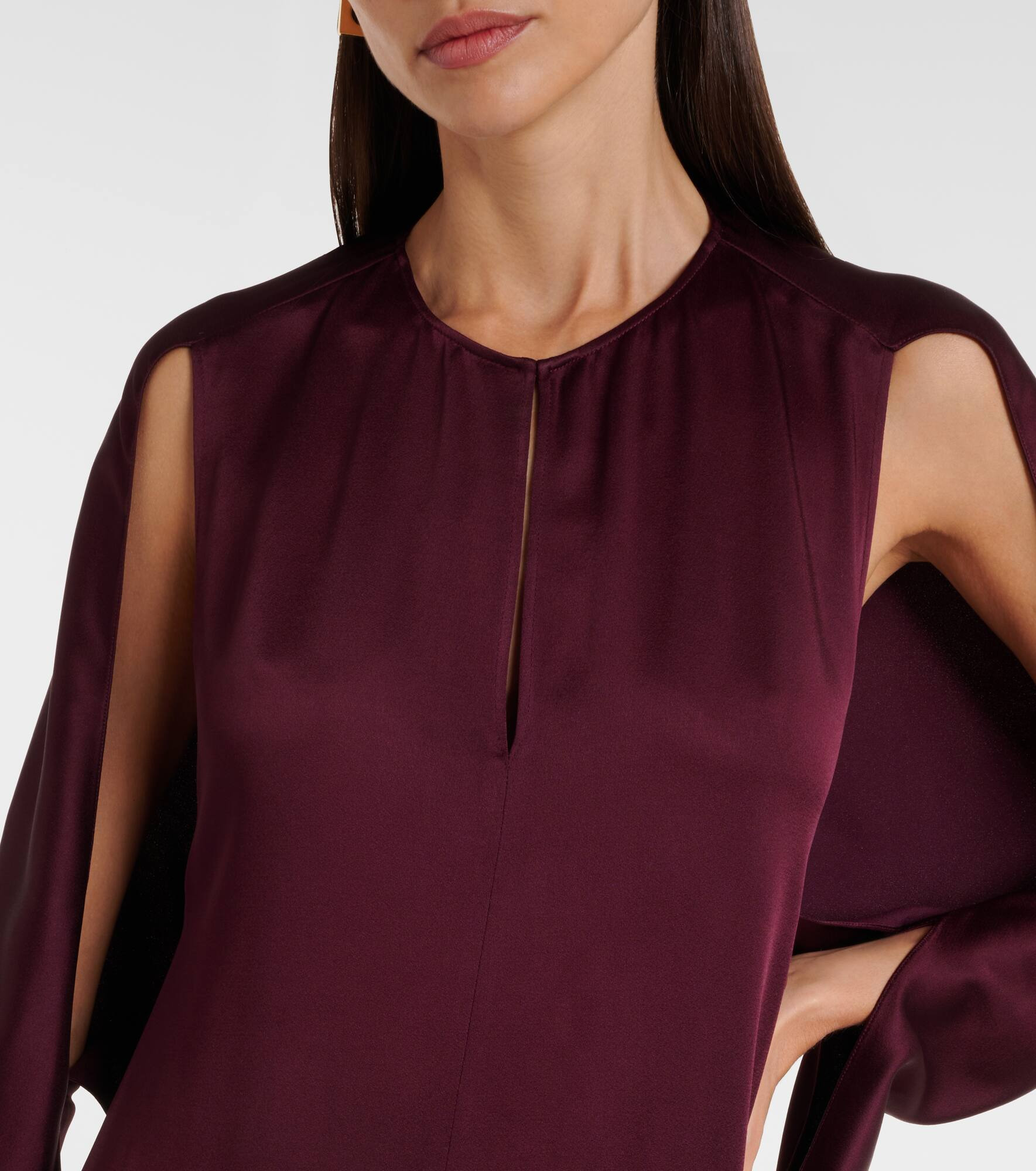 Cutout satin gown - 4