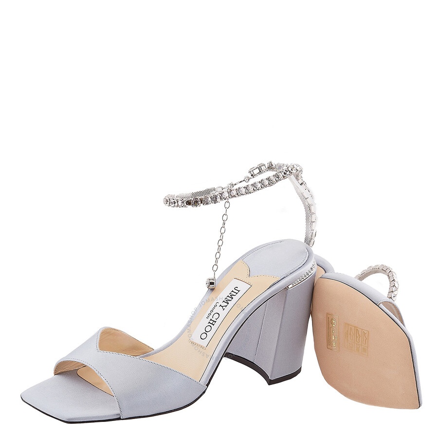 Open Box - Jimmy Choo Saeda 85 Crystal Sandals, Brand Size 37 ( US Size 7 ) - 2