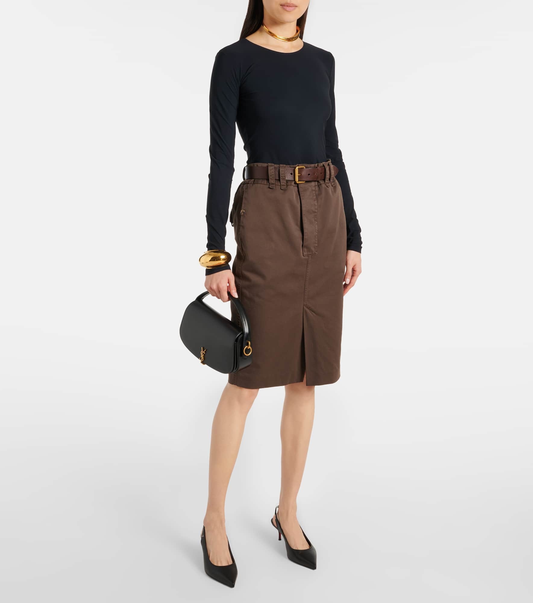 Sporty Kate 55 leather slingback pumps - 2