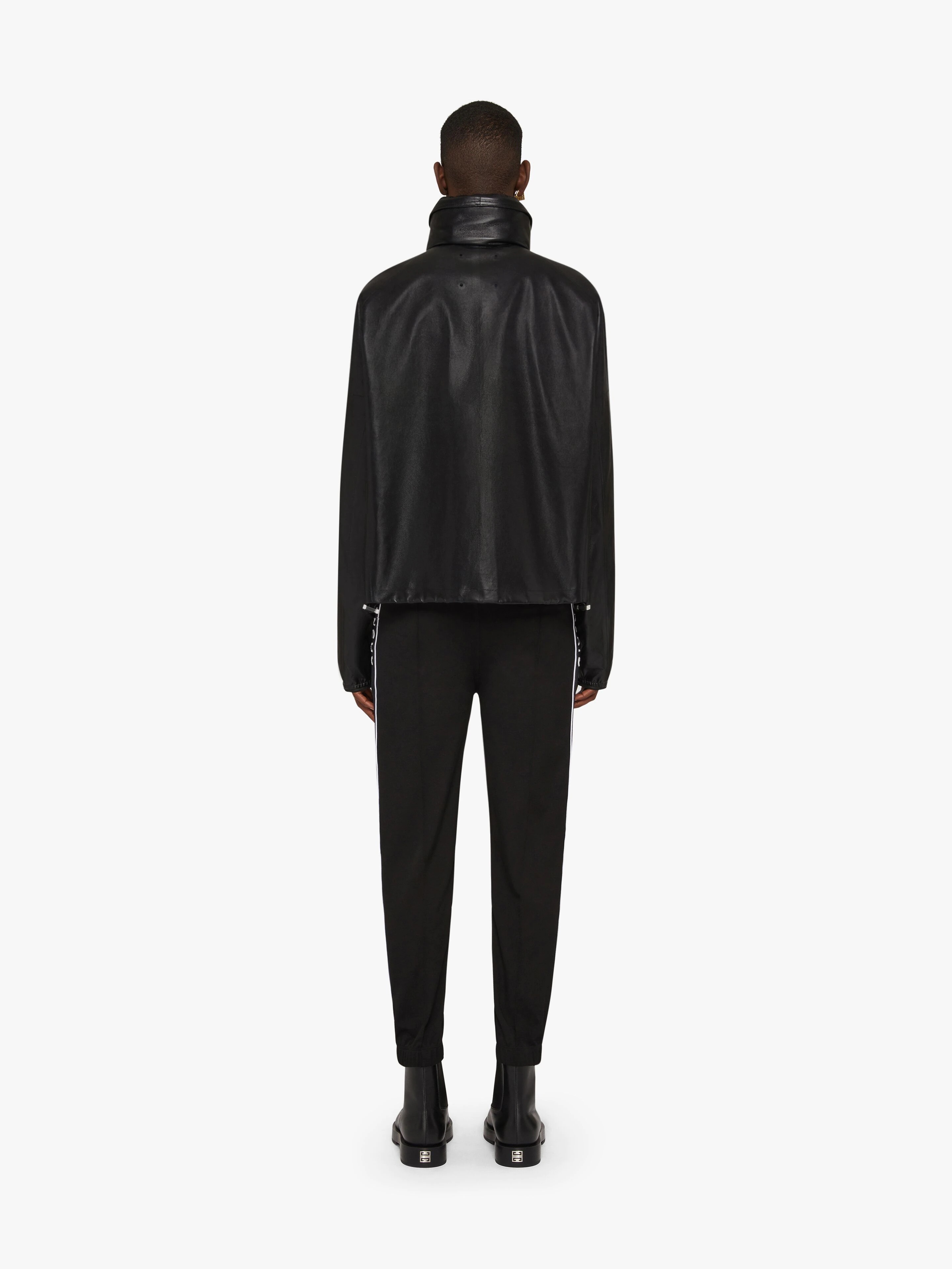 SLIM FIT JOGGER PANTS IN FLEECE WITH GIVENCHY BANDS - 4