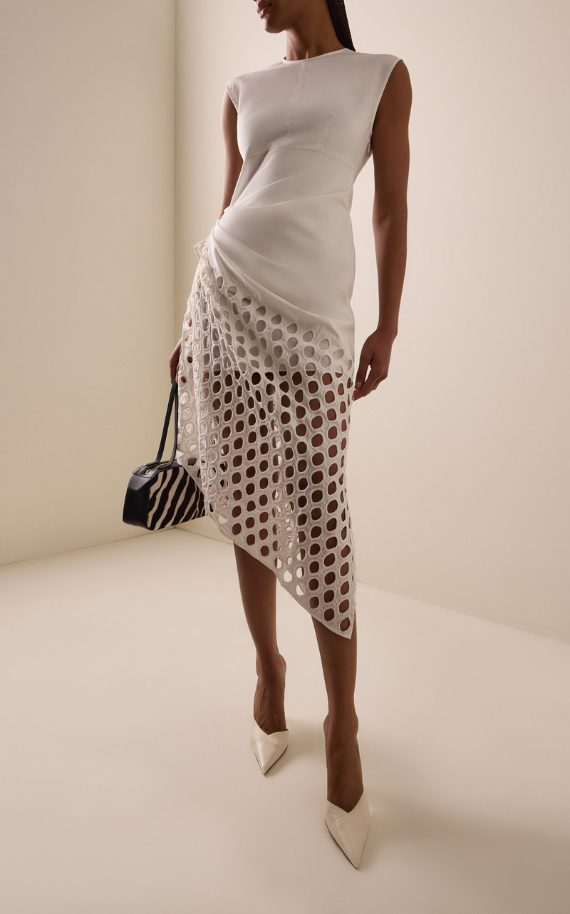 diotima Notting Broderie Anglaise Cotton Midi Dress white outlook