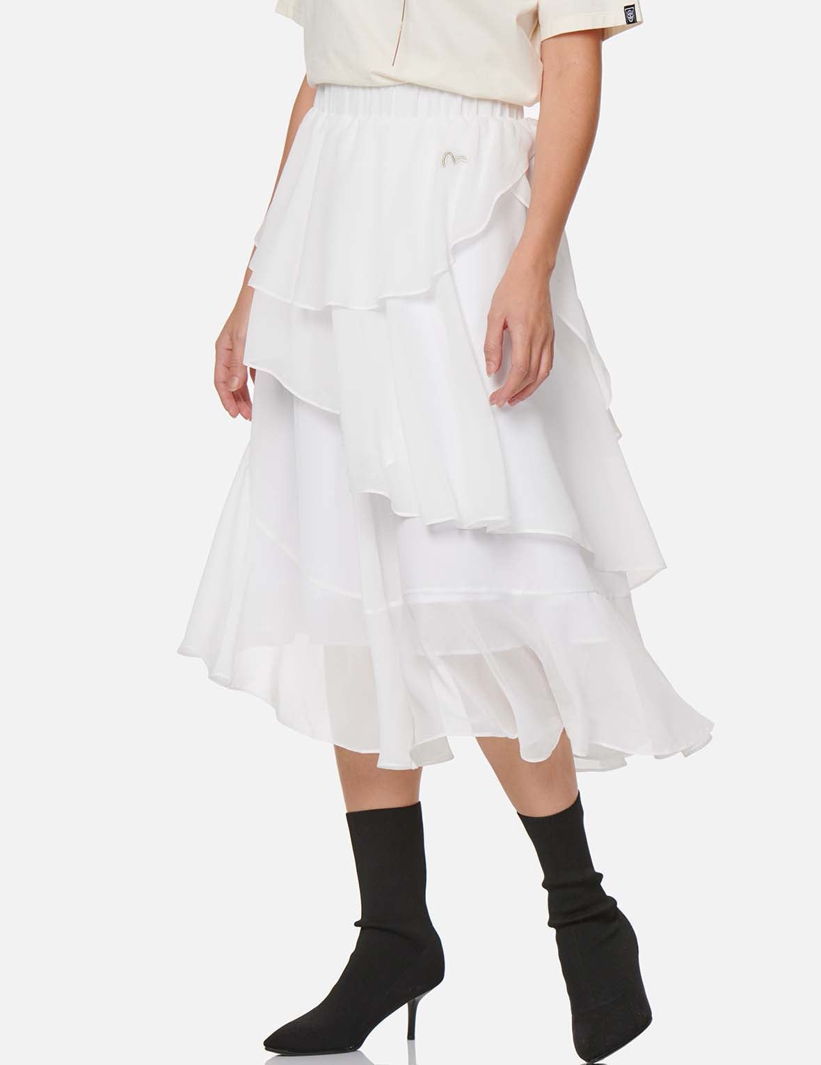 Asymmetric Layered Skirt - 7