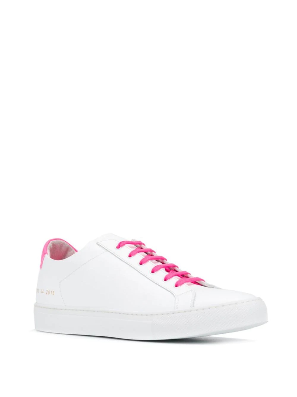 contrast detail lace-up sneakers - 2