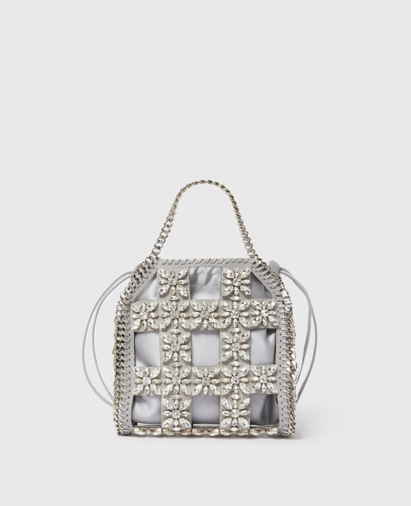 Falabella Tiny Crystal Cage Tote Bag 4