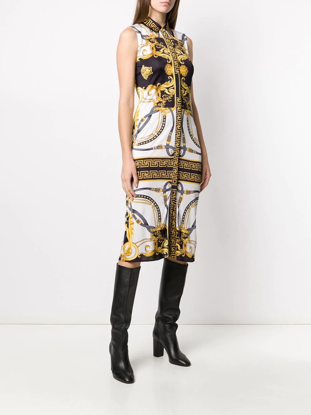 Barocco Rodeo print sleeveless shirt dress - 3