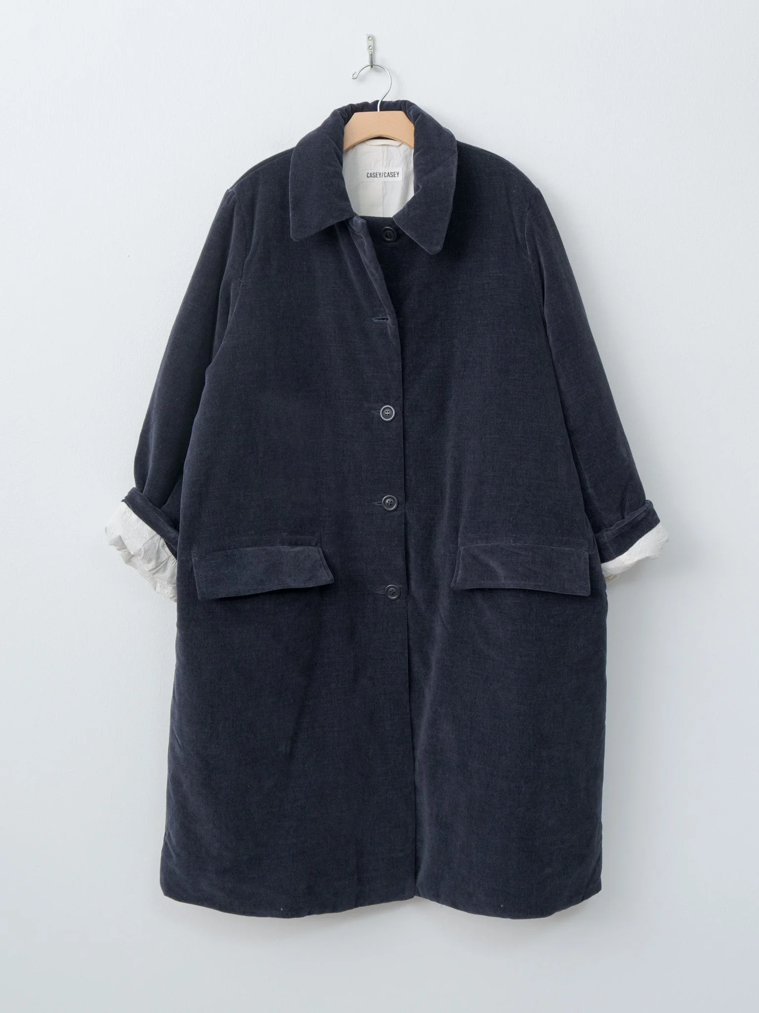 Milu Coat L VELVET - Navy - 1