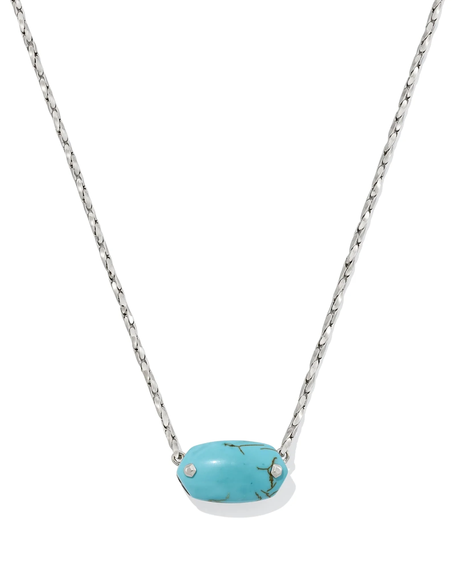 Elisa Riveted Silver Short Pendant Necklace - 1