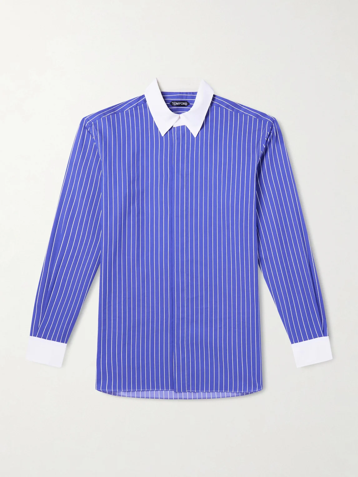 Pinstriped Silk Shirt - 1