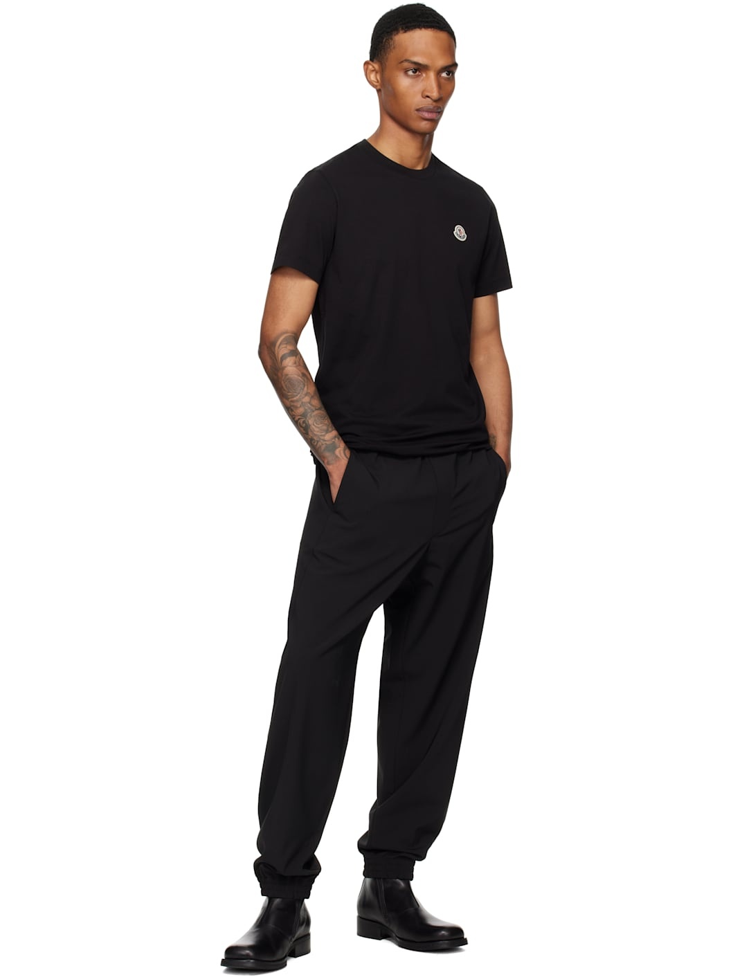 Three-Pack Multicolor Logo Patch Cotton T-shirts - 6