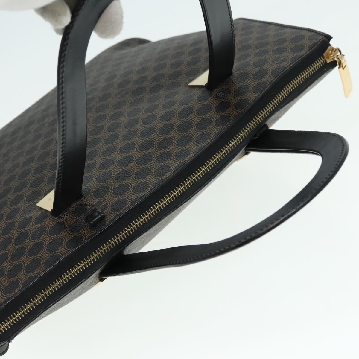 CELINE Macadam Canvas Hand Bag Pvc Black - 6