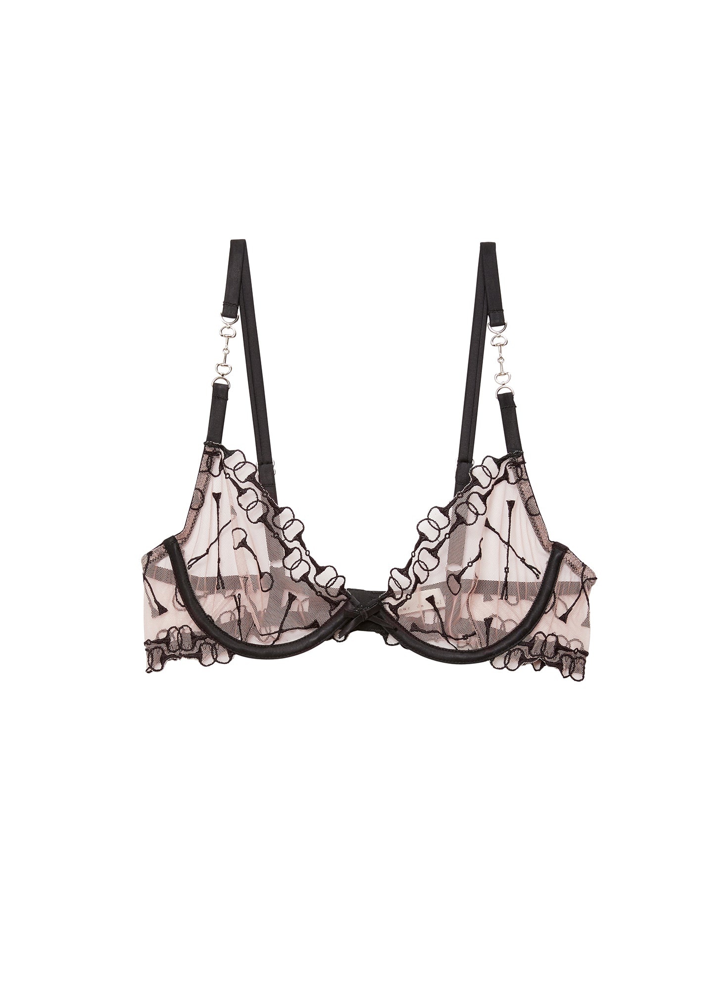 Equestrian Embroidery Demi Bra - 1