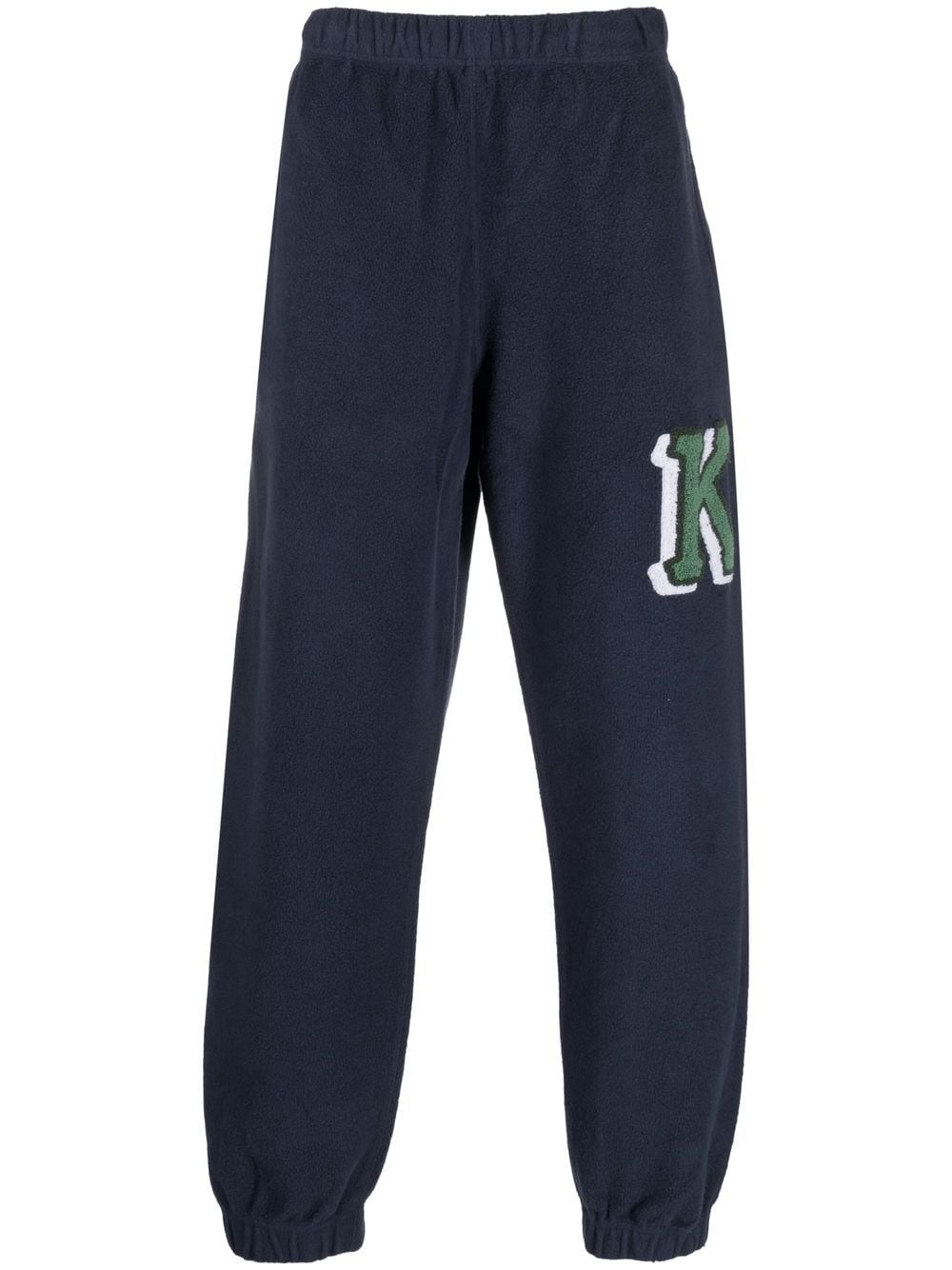 logo-print fleece track pants - 1