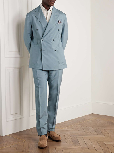 Brioni Unstructured Double-Breasted Silk Suit Jacket outlook
