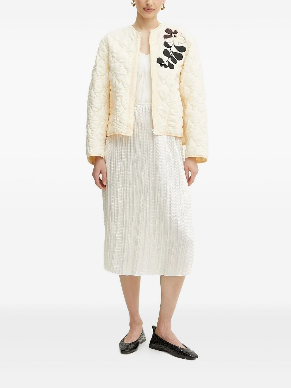 ribbed-knit pleated midi dress - 2