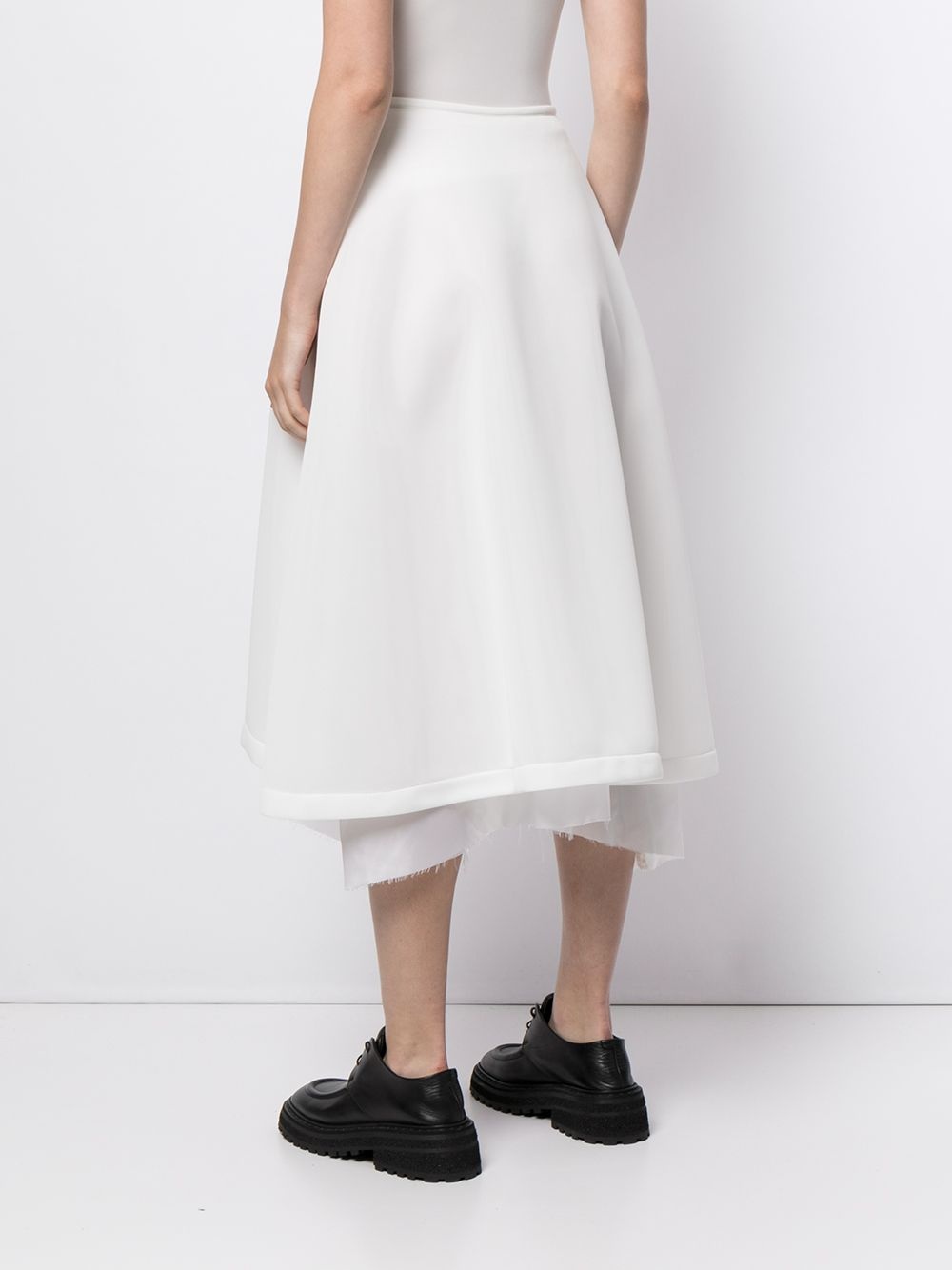 jersey knit flared skirt - 4
