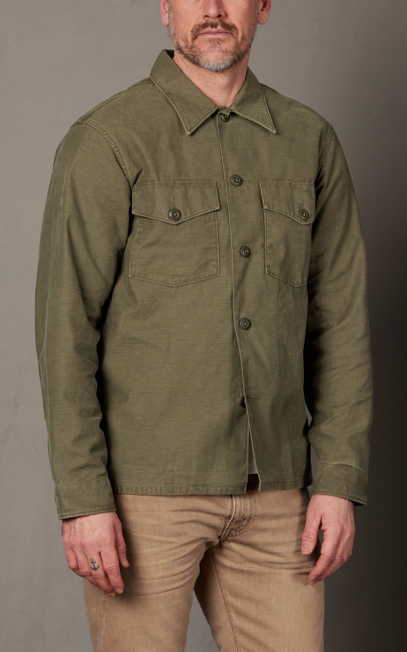 REGIMENT REVERSE SATEEN OVERSHIRT OLIVE - 4