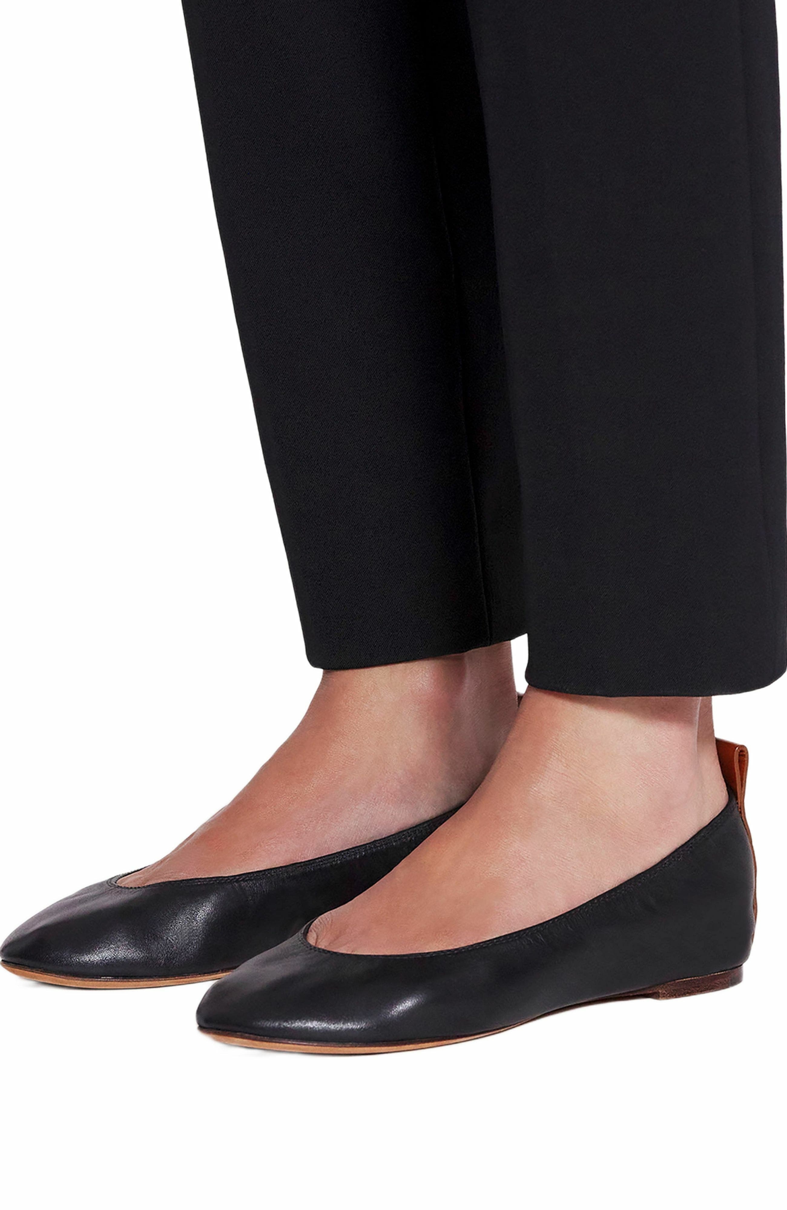 Lanvin The Leather Ballerina Flat in Black at Nordstrom - 6