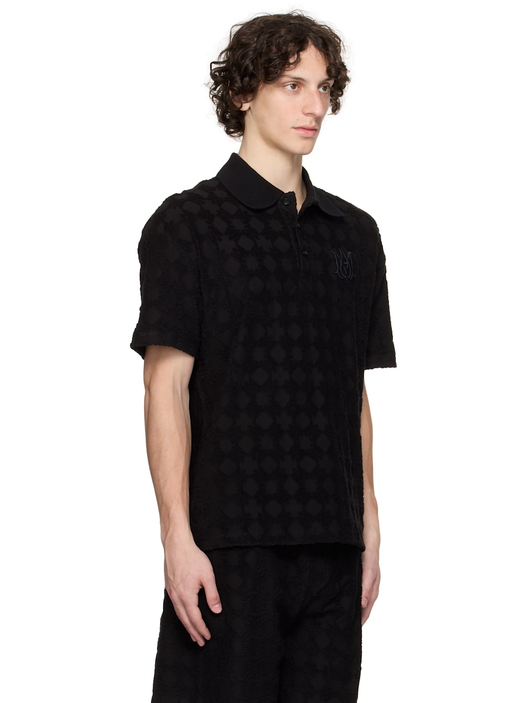Black MA Quad Toweling Polo - 2