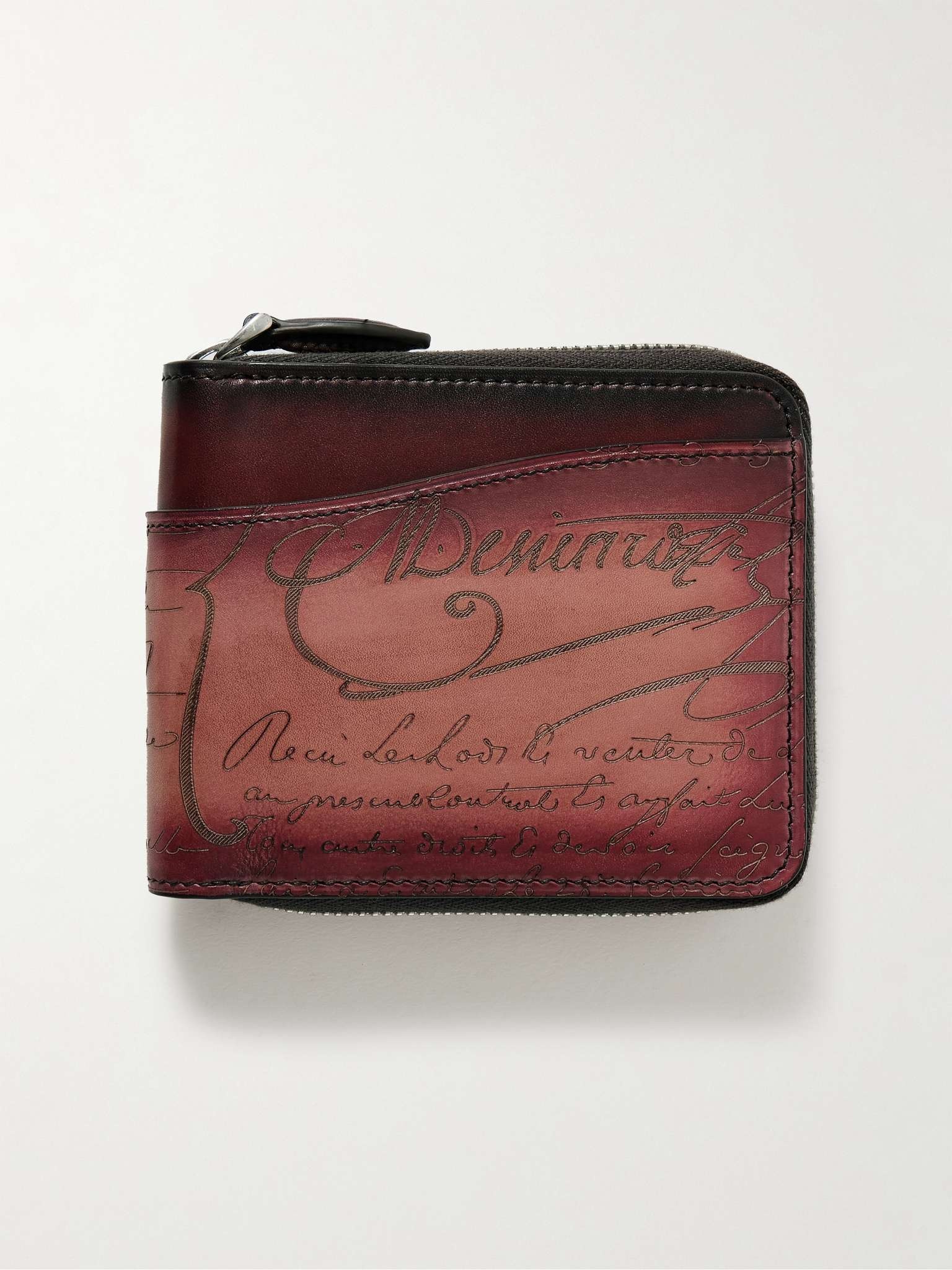 Itauba Scritto Venezia Leather Zip-Around Wallet - 1