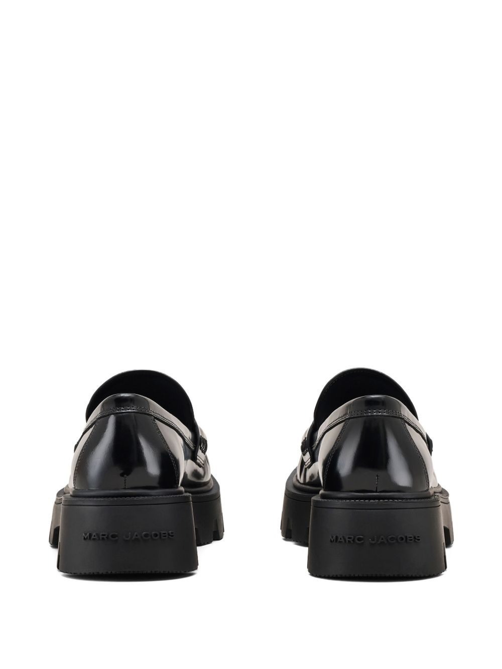 logo-plaque platform loafers - 3