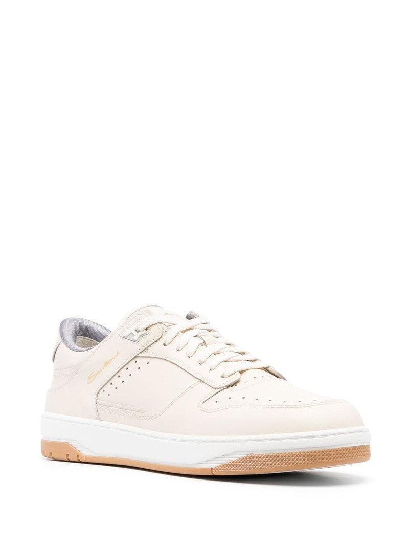 Santoni low-top leather sneakers outlook