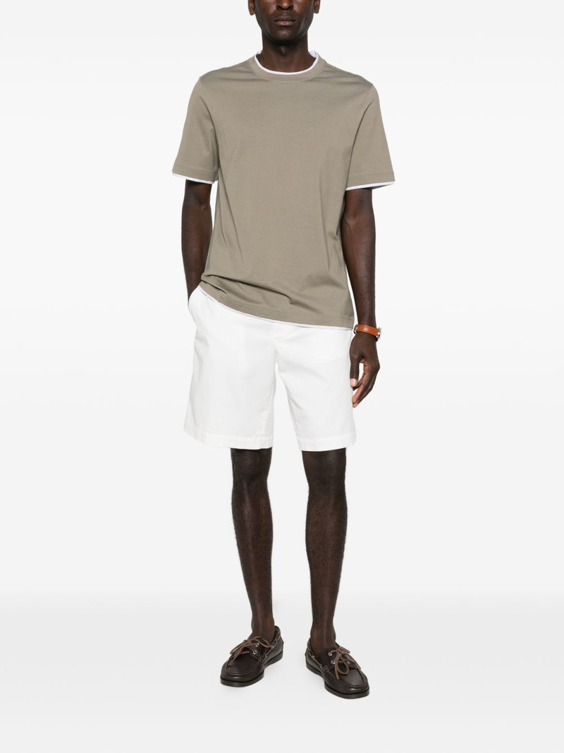 Brunello Cucinelli contrast-trim T-shirt outlook
