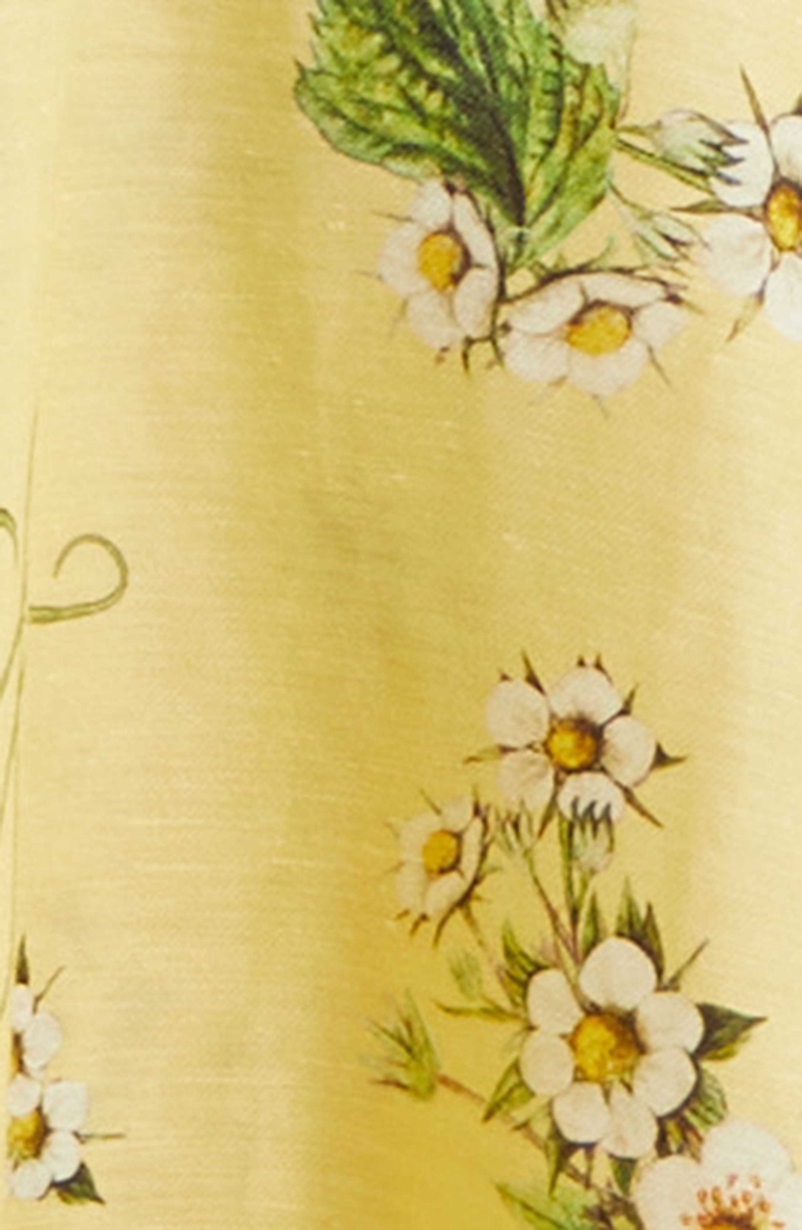 Camilla Daisy Chains Fit & Flare Linen & Silk Corset Dress at Nordstrom - 6