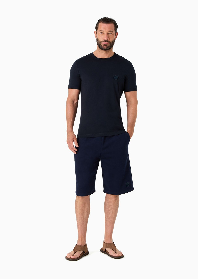 GIORGIO ARMANI Short-sleeved Pima cotton jersey T-shirt outlook