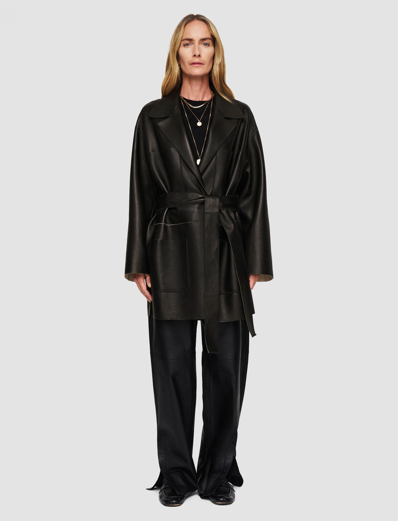 JOSEPH Tison Bonded Leather Jacket outlook