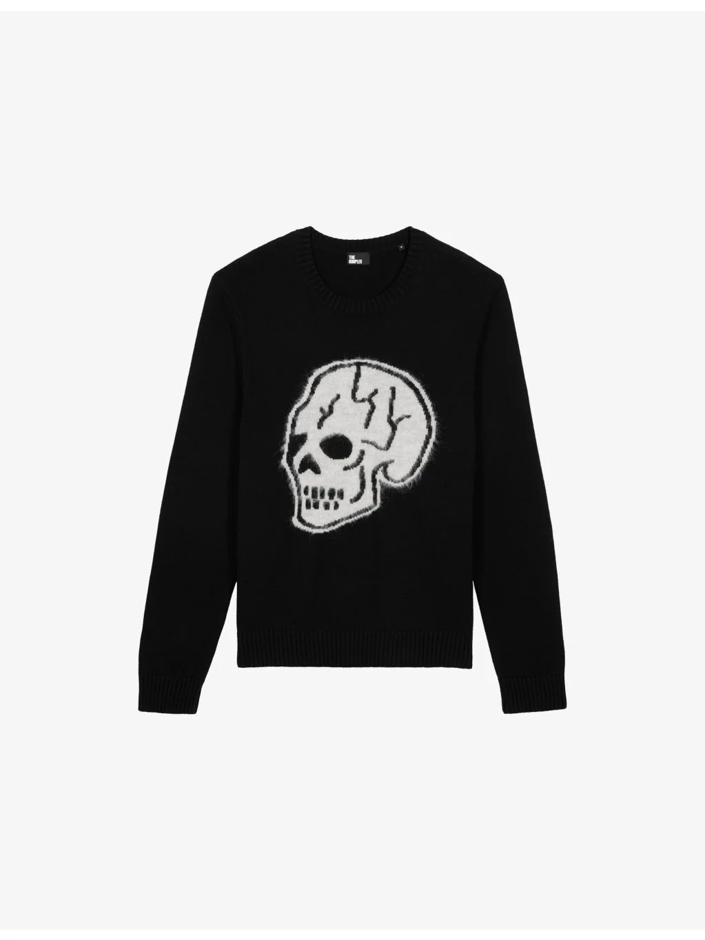 Skull-Motif Crewneck Cotton Jumper - 1