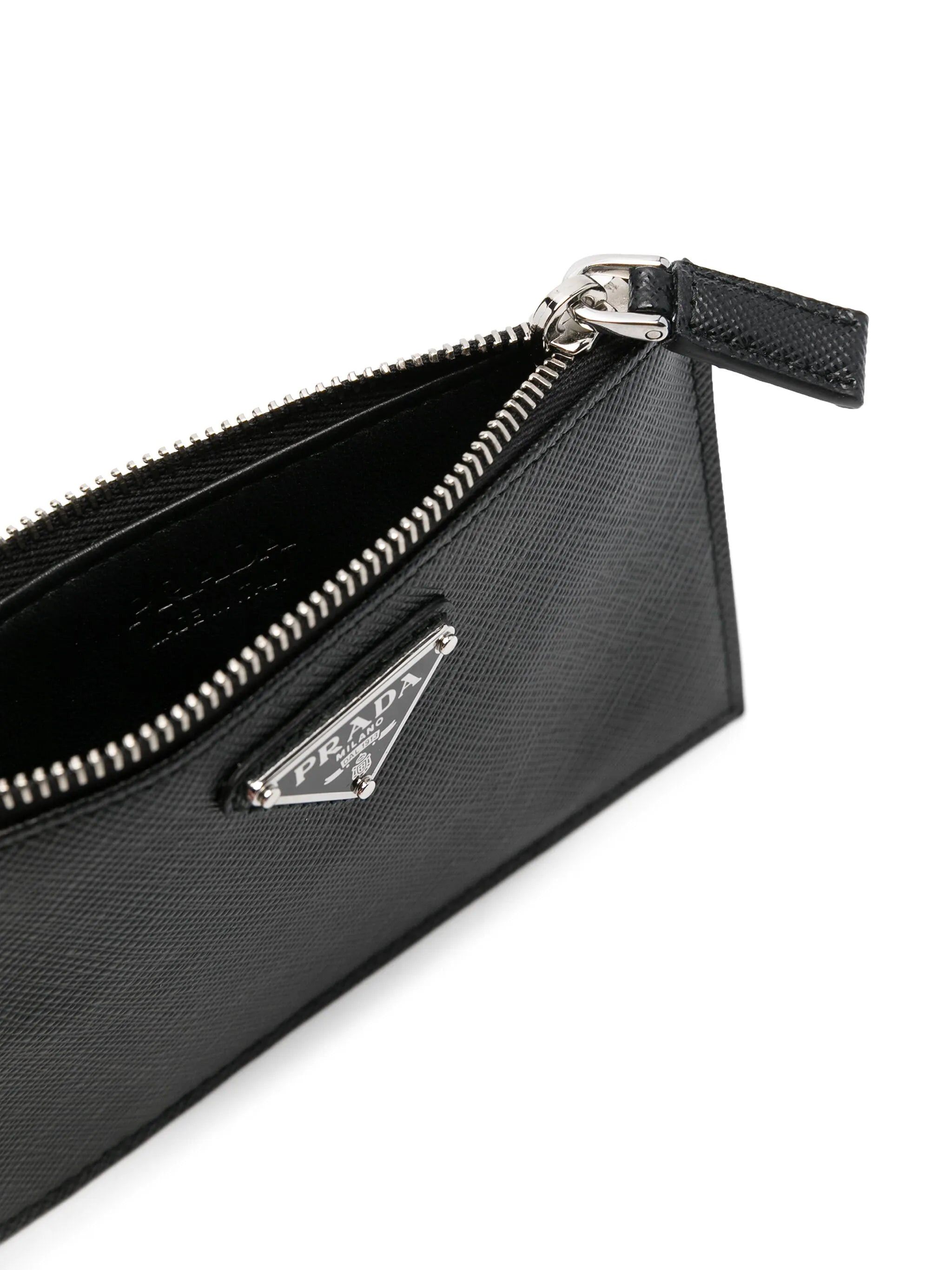 enamel triangle-logo leather wallet - 3