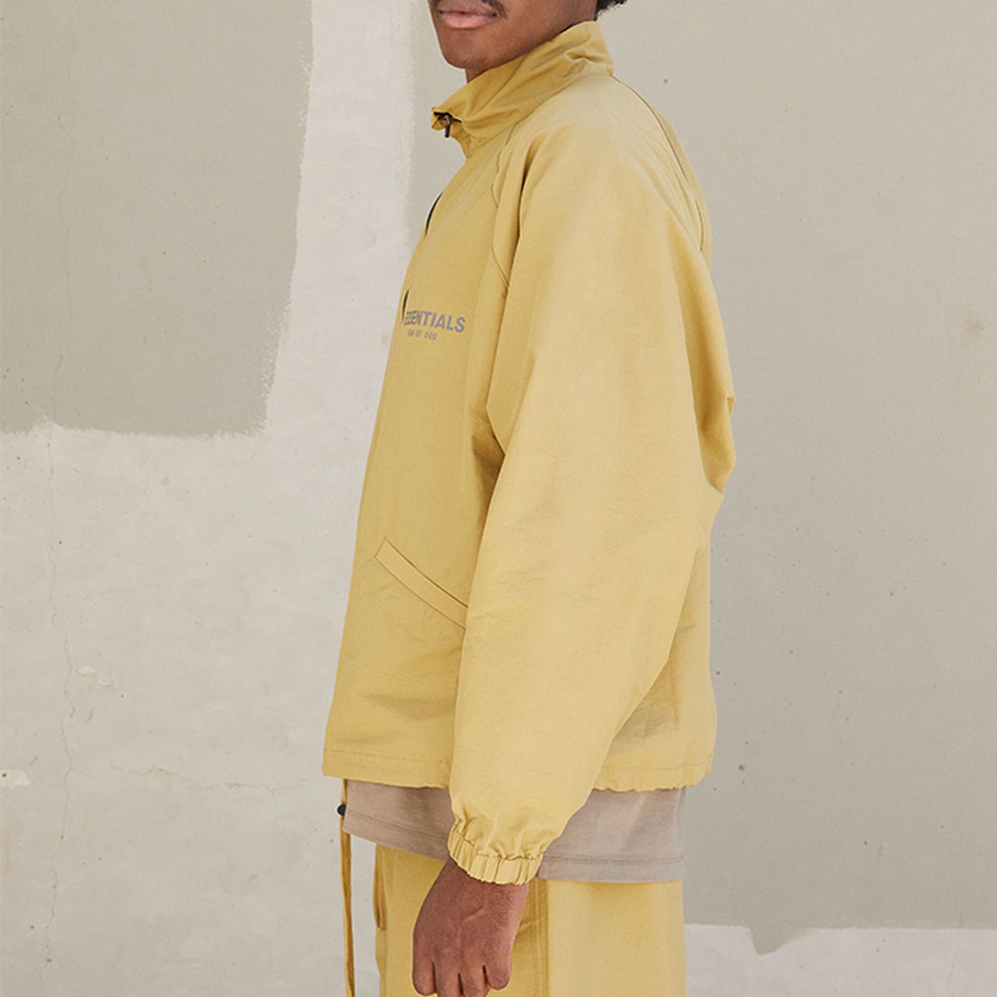 Fear of God Essentials FW21 Half Zip Track Jacket Amber FOG-FW21-018 - 5