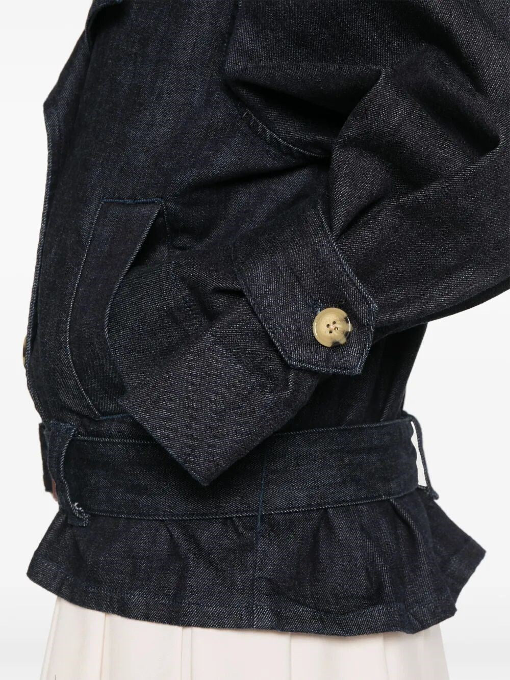 Self-Portrait Women Denim Trench Jacket - 5