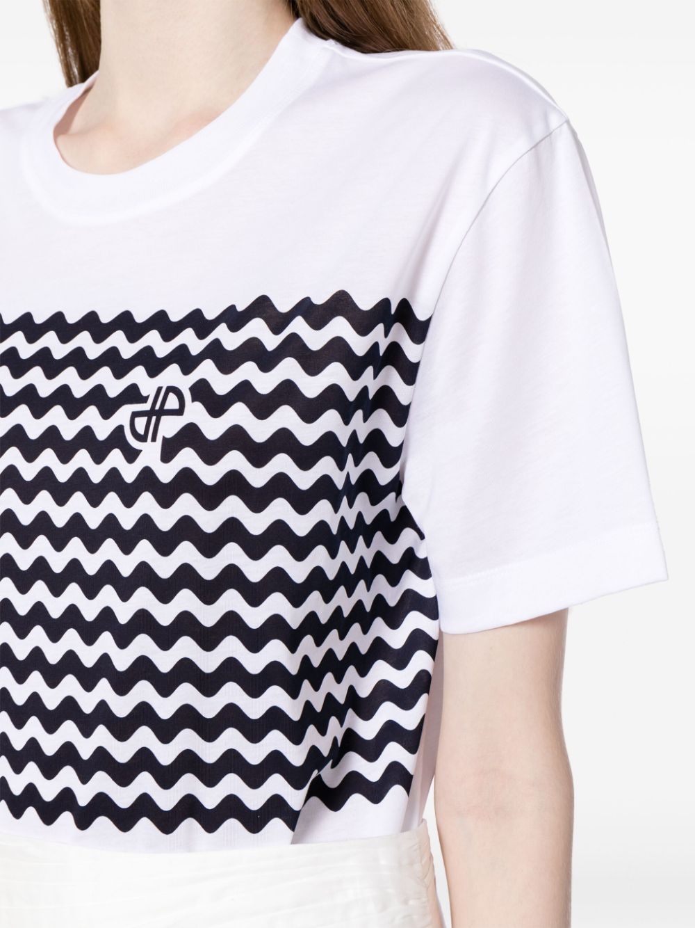 zig-zag cotton T-shirt - 5