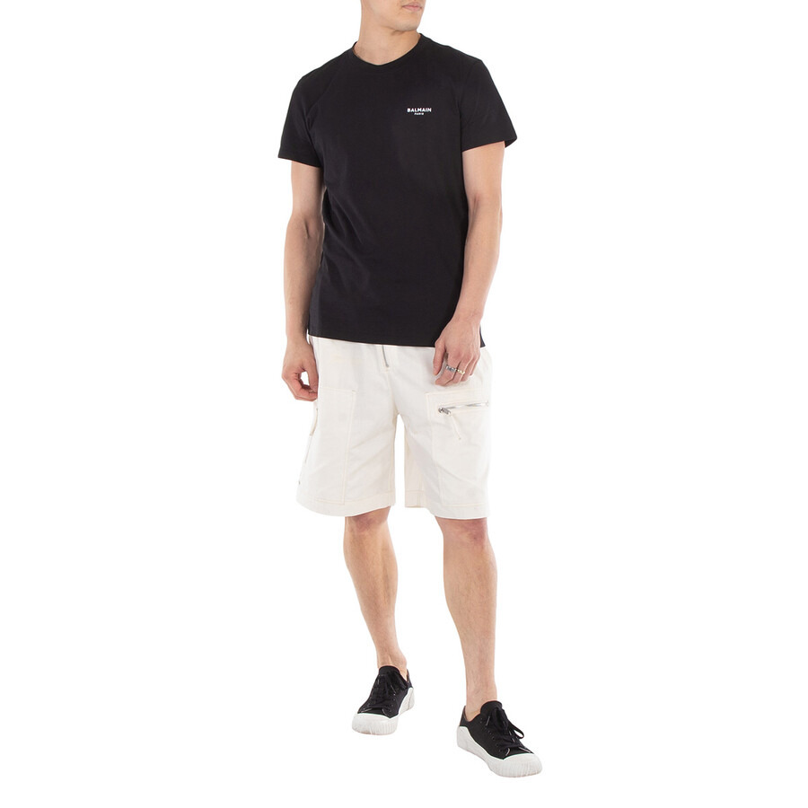 Isabel Marant Men's Beige Nahlan Elasticated Waistband Zip-Detailed Shorts - 6