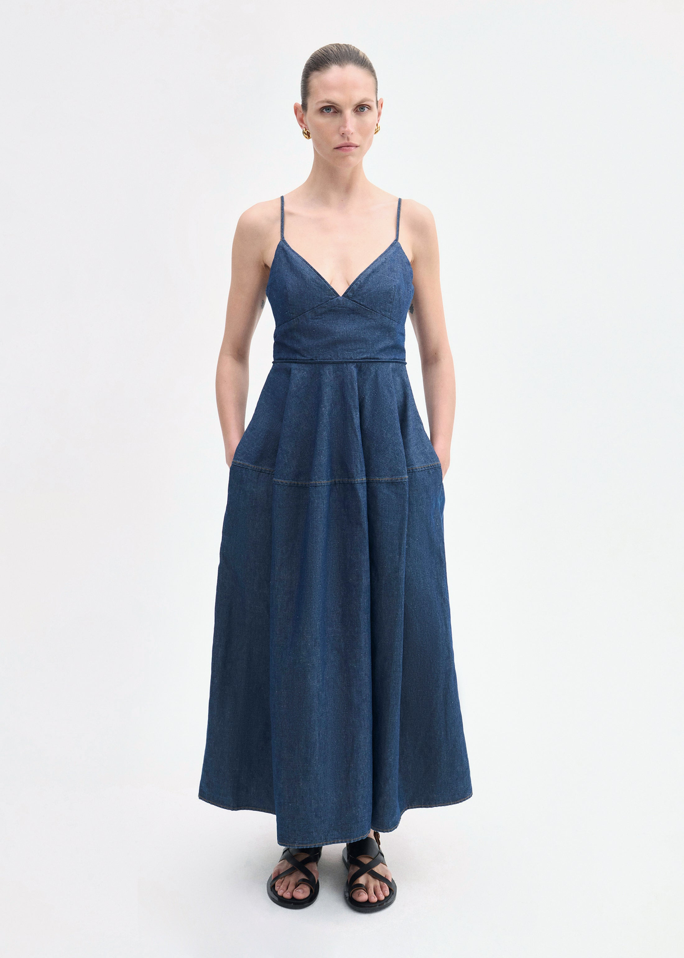 Camisole Dress in Chambray - 2